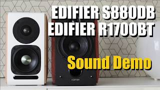 Edifier S880DB vs Edifier R1700BT  Sound Demo w Bass Test [upl. by Einna]