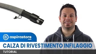 Come infilare la calza di rivestimento per tubo aspirapolvere centralizzato [upl. by Suiradal]