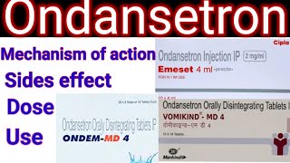 Ondansetron Ondem tablet 4mg 8mg in hindi Mechanism of action sides effect Dose Use [upl. by Winchell]