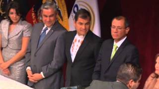 DALO BUCARAM Y RAFAEL CORREA NO SE DAN LA MANO EN LA ACREDITACION DEL CNE [upl. by Xavler]