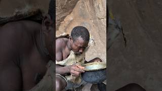 Drinking a Soup with a Pot makes it more special and delicious hadzabetribe food villagelife [upl. by Anatniuq]