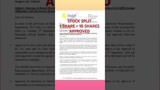 💥 1 share  10 shares 💥 new light apparels LTD share stocksplit update stockmarket bse nse [upl. by Laird619]