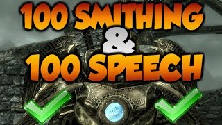 Skyrim Level 100 Smithing Fast and Easy Special Edition  100 Speech [upl. by Hamforrd]