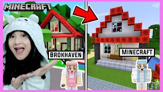 Build Battle Rumah Brookhaven di Minecraft  bangboygamingYT [upl. by Nahtnahoj]