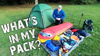 How I fit all my backpacking  wild camping gear into my osprey exos 48 backpack [upl. by Anivek]