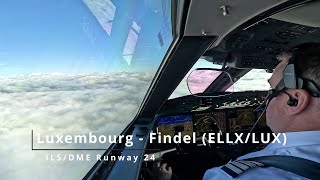 Landing LuxembourgFindel ELLXLUX  Gulfstream G650 [upl. by Aimac]