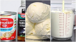 Vanilla Ice Cream 3 Ingredients No Machine  Easy Homemade Vanilla Ice Cream Recipe  shorts [upl. by Naig]