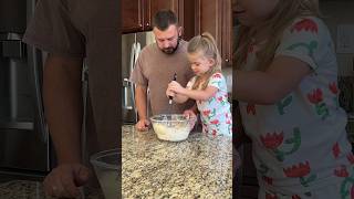 Making cornbread after work with my daughtercookingwithkids fatherdaughter cornbread [upl. by Aikaz]