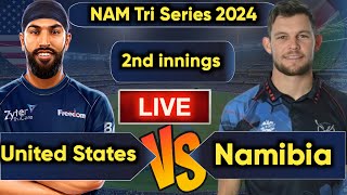 🔴LIVE  United States vs Namibia 6th Match live  NAM vs USA 6th Match NAM Tri Series 2024 [upl. by Heady376]