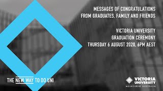 VU Virtual Graduation Ceremony August 2020  Messages of Congratulations [upl. by Toscano111]