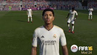 FIFA 16 Mod 24 Gameplay PC  Barcelona vs Real Madrid [upl. by Arikihs651]