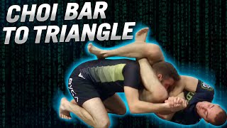 Choi Bar to Triangle  Jason Rau  BJJ nogi [upl. by Assilat]