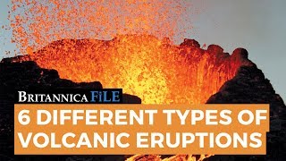 BRITANNICA FILE The 6 types of volcanic eruptions  Encyclopaedia Britannica [upl. by Tonina]