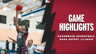 Highlights Hogs Defeat Illinois  RAZORBACK BASKETBALL [upl. by Aivatahs]