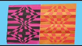 How to weaving with paper strips paper weavingbest paper crafteasy paper mat idea [upl. by Barn]