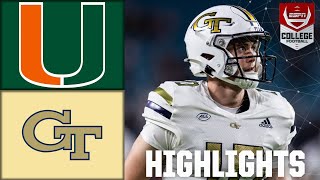 Georgia Tech Yellow Jackets vs Miami Hurricanes  Full Game Highlights [upl. by Assilram]