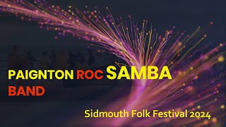 Paignton ROC Samba Band perform at Sidmouth Folk Festival 2024 [upl. by Ahsan779]