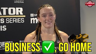 Aspen Ladd Recaps Victory In Paris Plans For PostFight  Bellator Paris [upl. by Aerahs]