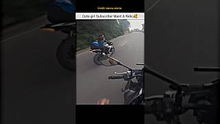 Cute girl Subscriber Reaction On Jannu stuntz z900 bike rider cutegirl jannustuntz race r15 [upl. by Clemente]