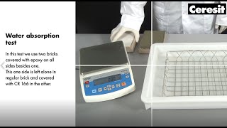 CR 166 FLEXIBLE 2C waterproofing slurry  water absorption test [upl. by Choo]