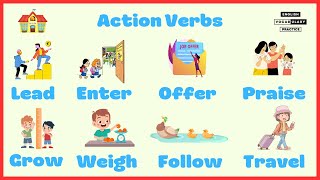 Vocabulary  Action Verbs  Action Words with Sentences and Pictures  Daily Use English Vocabulary [upl. by Hallett]