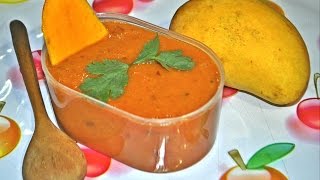 Como hacer Salsa de Mango Picante  Mango Sauce Recipe [upl. by Coriss]