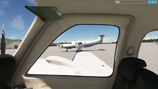 Полет на Beechcraft Baron G58 в MSFS 2020 с VR VOR заход [upl. by Arretnahs]