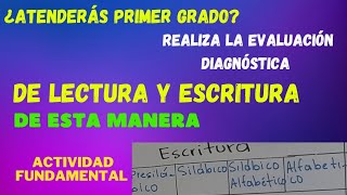 EVALUACIÓN DIAGNÓSTICA DE LECTURA Y ESCRITURA ACTIVIDAD IMPORTANTÍSIMA REALÍZALA DE ESTA MANERA ➡️ [upl. by Porche]