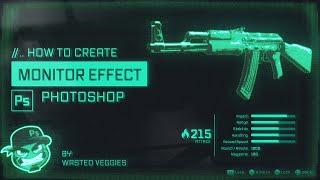 Photoshop Tutorial How to Create a Classic CRT Monitor Effect [upl. by Clein]