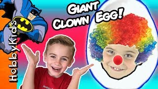 Giant CLOWN EGG with Surprise Party Toys [upl. by Adnalram]