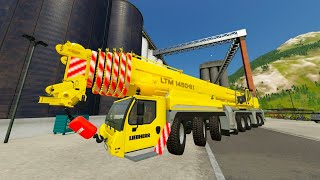 Testing the new Liebherr LTM1450 Mobile Crane  farming simulator 22  new mods  mod tester 72 [upl. by Eolcin678]