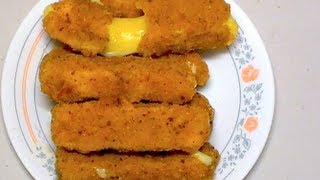 Deep fried Mozzarella sticks Video Recipe [upl. by Raynata]