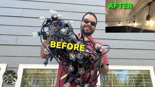 The Best Way To Install String Lights  Quick and Easy Cable Kit [upl. by Neerod271]