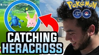 HERACROSS AND CORSOLA CAUGHT in POKEMON GO VLOG Flying to Florida Rare Pokemon Go Hunting [upl. by Grider]