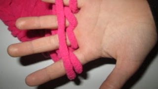 TUTO TRICOT SAMRA 9 ANS VOUS APPREND A TRICOTER AVEC LES DOIGTS  KNIT WITH YOUR FINGERS [upl. by Seften]