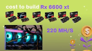 RX 6600 XT Mining Rig Cost  220 MHS Best Budget Rig 2022 [upl. by Kazmirci412]