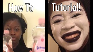 How To Apply Mime Make Up  Clown Make up  White Face Easy [upl. by Vallonia]