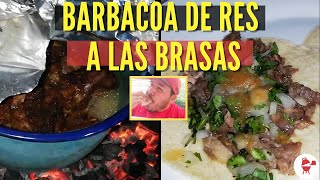 Barbacoa de Cachete de Res a las Brasas  Cómo Curar Olla de Peltre  Cocinando al Aire Libre [upl. by Luapnaes]