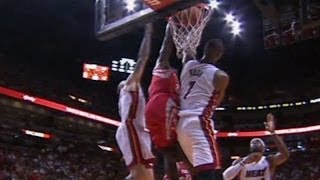 Patrick Beverley crosses over LeBron James posterizes Chris Bosh [upl. by Nyrahtak222]