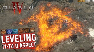 Meilleur build leveling Sorcière Diablo 4 Saison 3 pour prendre des niveaux avec mur de feu [upl. by Aiz]