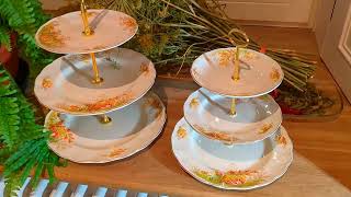 Drilling porcelain plates 3 tier cake crown plate stand [upl. by Jer]