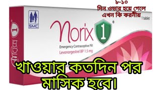 norix1 Emergency contraceptive pill খাওয়ার নিয়ম। [upl. by Siclari]