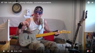 N° 164  tuto guitare  johnny hallyday  souvenirssouvenirs [upl. by Philcox]