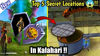 Top 5 Hiding Places In Kalahari Map You dont know😱🔥Free Fire Battleground [upl. by Mientao]