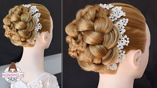 Peinados Recogidos con Trenzas para Novias  Quinceañeras  Fiestas  Primera Comunion [upl. by Gnaig443]