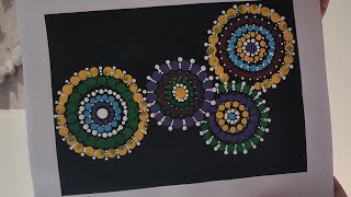 Simple mandala design🌸 art mandalaart painting dottedmandala trending trend ♥️ [upl. by Delija]