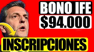 📢INSCRIPCIONES IFE y Jubilados y Pensionados❗ 💲94000 Confirman NUEVO BONO IFE para Octubre  ANSES [upl. by Revert53]