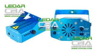 MINI LASER AUDIORITMICO EFECTOS ESTRELLAS LLUVIA ROJO VERDE CON COOLER 150MW [upl. by Draner895]