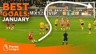 INSANE Knuckleball Free Kick  BEST Premier League Goals  January [upl. by Traver]