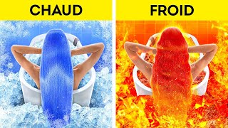 DEFI EXTRÊME CHAUD VS FROID  Fille du Feu vs Fille de lEau Adoptées  Pour Parents par 123 GO [upl. by Airod]